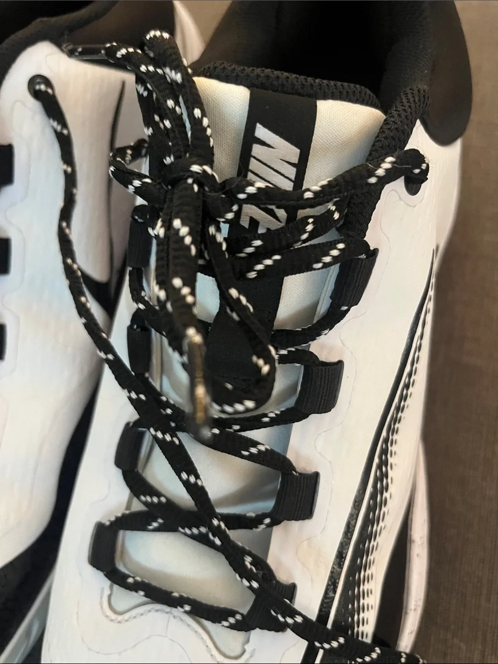 Nike Alpha Huarache Elite 4 Low baseball cleats white black Men’s Size 14 NEW